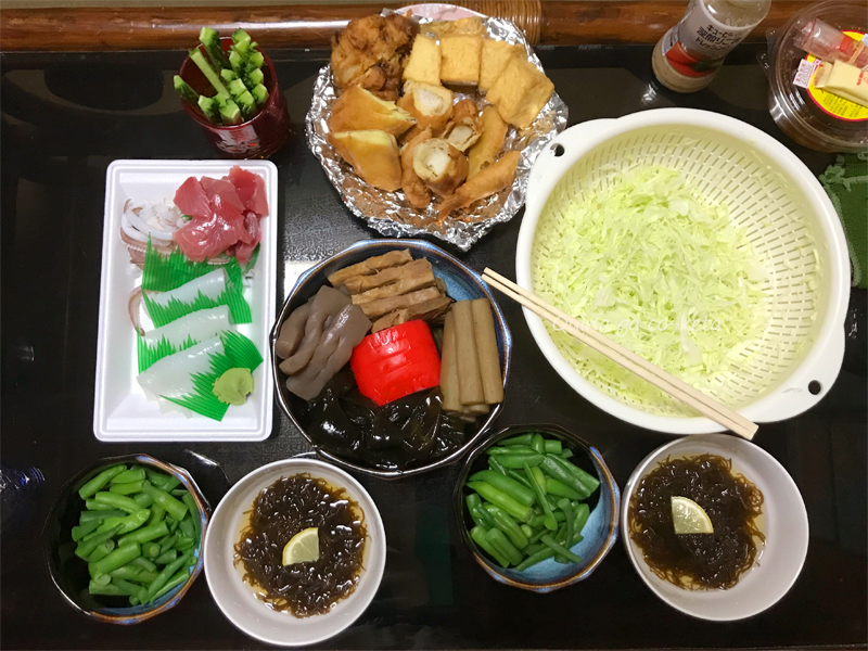 2022年元日沖縄で自炊した晩ご飯